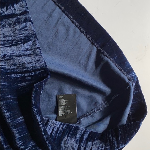 H&M Crushed Velvet Navy Blue Mini Dress - Picture 9 of 12